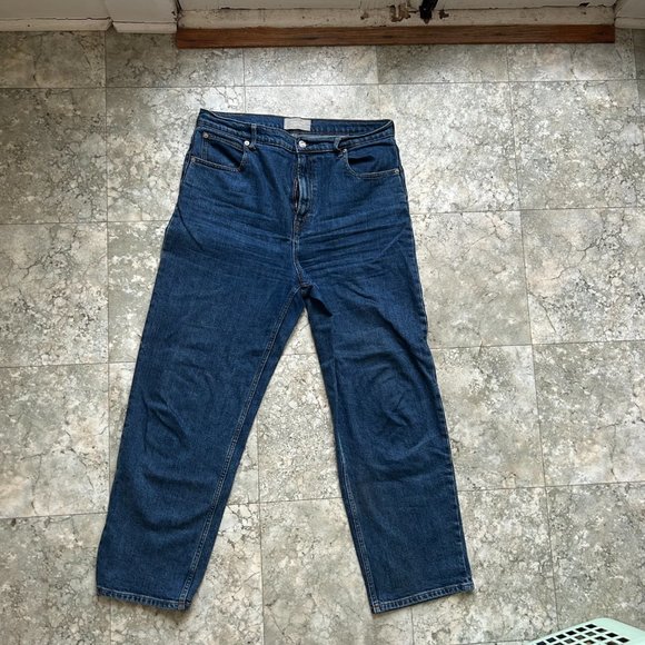 SHIPS FREE! Everlane Way High Jeans in Vintage Indigo Blue Wash, Size 32 Long - Picture 4 of 6